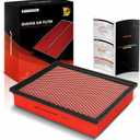 A-Premium Pre-oiled Engine Air Filter Compatible with Chevy, GMC & Cadillac Models - Silverado, Suburban, Tahoe, Cheyenne, Sierra, Yukon, Escalade, Avalanche, C3500HD