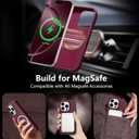 Magnetic for iPhone 15 Pro Case 6.1", Premium Liquid Silicone Case,[Compatible with Magsafe][Soft Anti-Scratch Microfiber Lining],Slim Thin Shockproof Phone Cover-Plum