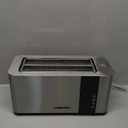 Mueller UltraToast Full Stainless Steel Toaster 4 Slice, Long Extra-Wide Slots for Bagels and Waffles, 6 Browning Levels, LED Display, Cancel/Defrost/Reheat Functions & Removable Tray, Kitchen Gadgets