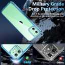 Temdan iPhone 12/12 Pro Case, [Not Yellowing] [Ultra Slim] Lightweight & Thin, Shockproof Protective, Screen & Camera Protection - Crystal Clear Blue