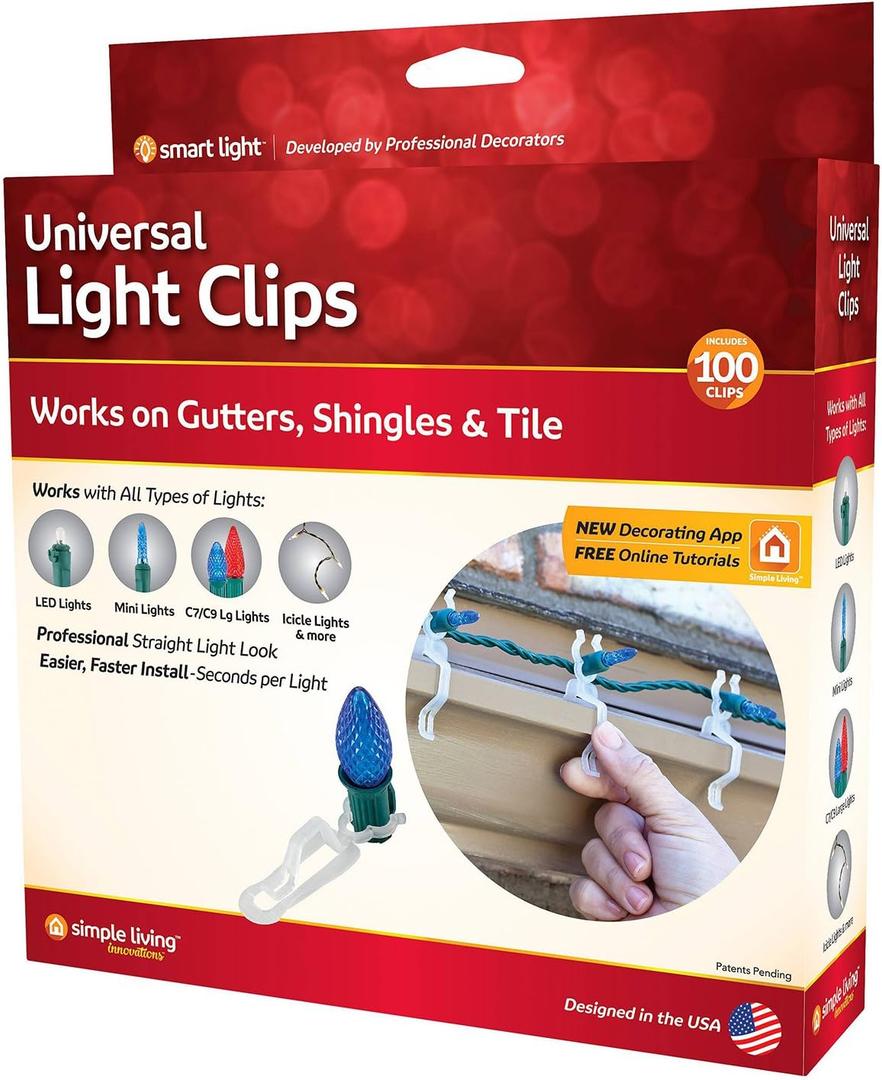Universal Light Clips 100pcs (2 pack)