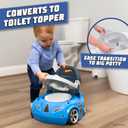 Hot Wheels Blue Race Car Potty Training Toilet, Race Car Potty Seat Includes Detachable Toddler Toilet Seat and Kids Potty, Ages 12 Months and Up