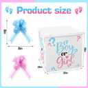 AmazingSpark 28in Jumbo Gender Reveal Gift Box Kit with Oversized Box Giant Pull Bows Boy or Girl Stickers for Gender Reveal Baby Shower Birthday Party Decor, 1 count