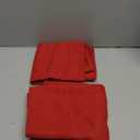 WOSIBO 2 Pack Blackout Window Valance Burlap Tan Rod Pocket Farmhouse Style Window Treatment Decor Curtains for Kitchen Bathroom Living Room 16" x 56" (Red)