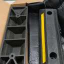 Car Parking Stopper  2PCs Heavy Duty Rubber Curb Car Stop for Garage and Driveway, Parking Aid, 18 Tire Wheel Stop for Cars, Vans, Trucks  Prevents Hitting Wall or Barrier  Easy Installation