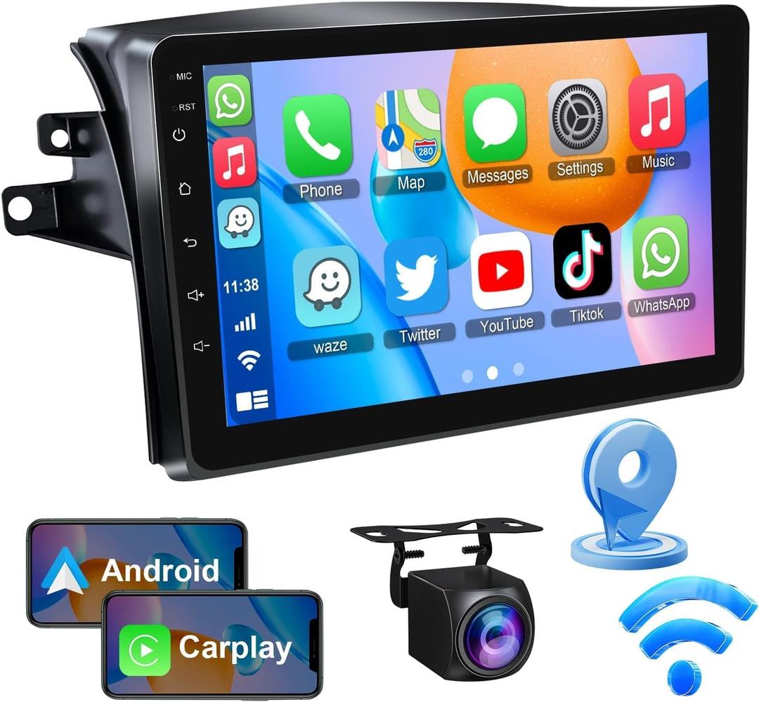 Android 13 Car Radio Stereo for Toyota Sienna 2004-2010, Wireless Carplay&Android Auto with 4G+64G Support Bluetooth/Voice Control/GPS/WiFi/Back-up Camera/SWC/FM, 9 Inch IPS Touch Screen for Sienna