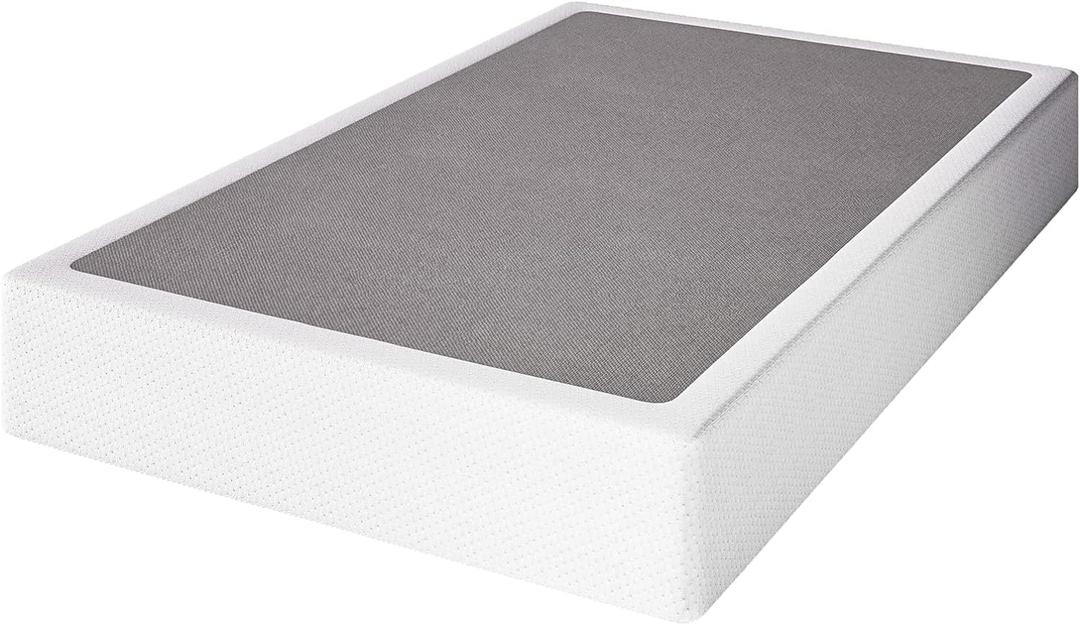 Twin-Box-Spring, 9 inch Metal Twin-Size Box-Spring Only, Heavy Duty Box Spring Twin with Fabric Cover, Easy Assembly, Non Slip, Noise Free