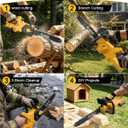 Ecarke 16-Inch Brushless Chainsaw Compatible with Dewalt 20V