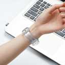 iiteeology Compatible with Apple Watch Band 46mm 45mm 44mm 42mm 41mm 40mm 38mm, Transparent Clear Soft Silicone iWatch Bands for Women Series 1-11