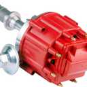 MAS Ignition Distributor w/Cap & Rotor 1040011 65K Coil Small Block Compatible with Pontiac 301ci 326ci 350ci 389ci 400ci 421ci 428ci 455ci V8 HEI One Wire Installation Red Cap