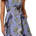 Adrianna Papell Women's Beaded Jacquard Short Dress 16Plus