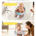 Baby Bath Seat for Babies 6 Months & Up, Bath Seats for Babies Sitting Up, 3 Baby Bath Toys, Open Design, Non-Slip, Compact Toddler Bath Seat. (Grey)