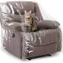 Besti Plastic Recliner Armchair Cover for Pets - Chair Protection from Dog and Cat Pee, Fur, Hair, Bite, Scratch - Heavy-Duty Thick Clear Furniture Cushion Slipcover Seat Protector