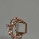 Simpeak Beaded Band Compatible with Fitbit Blaze Smartwatch Fitness, Small(6.3") Handmade Beaded Jewelry Bracelet Band Strap Replacement for Fit bit Blaze Women, Pink