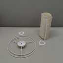 Small Lamp Shade, Beige Drum Lampshade 8.7''Top X 8.7'' Bottom X 7.9'' High, Replacement Lamp Shade Natural Linen Hand Crafted for Table Lamps Floor Lamps Chandelier Lamp, Easy Assembly Required