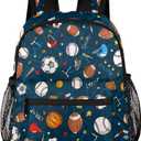 OSAM SPACE Sports Ball Backpack for Boy Basketball Football Small Backpack 12 Inche for Kids,Toddler Backpack with Chest Strap