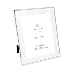 Isaac Jacobs 10x12 (Matted 8x10) Silver Metal Picture Frame, Classic Metal Photo Frame Made For Tabletop & Hanging Display, Photo Gallery and Wall Art (10x12 (Matted 8x10), Silver)