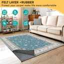 Waterproof Rug Pad 9x12 Ft, Under Area Carpet Padding, Non Slip Felt Rug Pads for Hardwood Floors, Protective Underlay Keeps Rugs in Place Without Wrinkles  9' x 12' (Rectangular), Thin