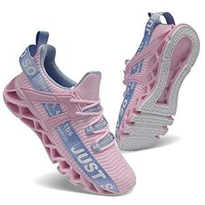 UMYOGO Women's Casual Walking Shoes Lightweight Breathable Mesh Athletic Running Shoes Fashion Slip-on Sock Sneakers Comfort Work  (9.5, Pink&blue)