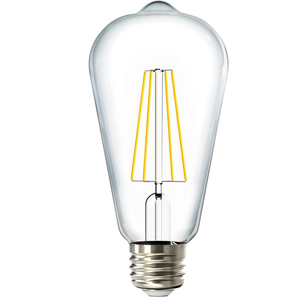Sunco Edison Bulbs LED ST64, Clear Vintage Filament Waterproof Bulb, 800 LM, 8.5W (60W Equivalent), 3000K Warm White, E26 Medium Base, Decorative Dimmable UL 1 Pack