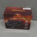 Hanaoyo Wood Stove Fan with Double Motors, Stove Fan Heat Powered, Fireplace Fan with Magnetic Thermometer, Wood Stove Accessories Non Electric Fan for Wood/Gas/Log Burner Stove