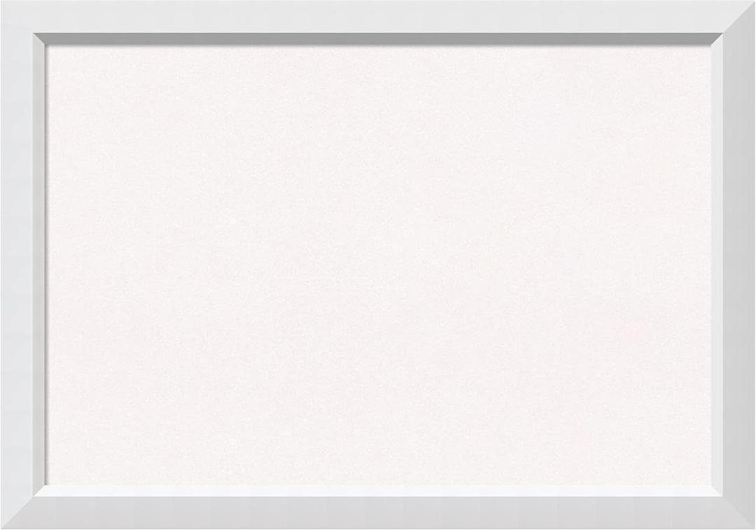 Amanti Art White Cork Board for Wall, 48 x 30 Vision Board with White Wood Frame, Medium Corkboard Office Decor for Home Organization, Modern Corkboard Pinboard to Display Items for Home Organization