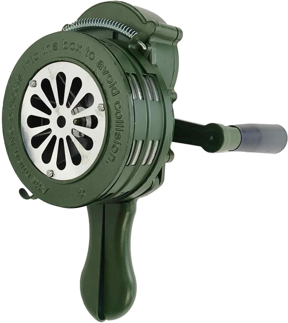 Handheld Air Raid Siren 110DB Aluminium Alloy Crank 110dB Loud Manual Emergency Alarm for Survival & Safety