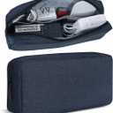 CAAORDKSO Electronic Organizer Travel Cable Accessories Bag, Electronic Organizer Case, Electronic Accessories Organizer Bag for Cable, Cord, Charger, Phone, Power Bank, Earphone (Big-Navy Blue)