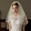 2 Tier Wedding Veil Bachelorette Party Veil With Comb Short Veils for Brides Veils for Women Wedding