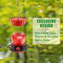 2 x Hummingbird Feeders for Outdoors with Ant Moat, 10 oz Hanging Nectar Feeder, Decorative Light-Reflective Design, Leak-Resistant, Easy to Fill & Clean