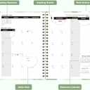 2026 Planner, Weekly and Monthly Calendar Planner Agenda, Jan 2026 - Dec 2026, Planning Academic Book, Office Desk Accessories and School Supplies - A5 (6.3'' x 8.5'') (Leaf)