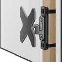 ZeboZap ZZTVS2022 DIY NO Drill Swivel Gazebo TV Mount | Patio | Pergola | Square Post | Holds 33lbs | Fits 23"-50" TVs | Weatherproof | Black