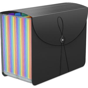24 Pockets Expanding File Folder,Accordion File Organizer,Document Organizer Letter Size,Expandable Filing Box,Special Designed for Portable Use,Accordian Folders,Plastic