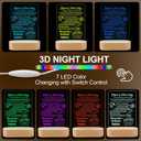 Friendship Gift for Women, 3D Illusion Lamp for Bestie, Wife, Best Friend Birthday Graduation Gifts for Women Daughter & BFF Birthday Holiday, 7 Colors+3 Modes, Dimmable