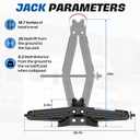 High Lift Scissor Car Jack, 25" Lifting Height, 3T Heavy Duty Car Jack, 3/4" Hex Drive - Portable Scissor Lift Jack for SUV,UTV,Off-Road
