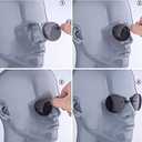 Retro Round Clip On Nose glasses Matrix Morpheus Movie rimless sunglasses men (Silver)