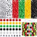 Misdary 30 Sets Juneteenth Wristband Making Kit Pony Beads Crafts with Peace Sign 1865 Free Letter Beads Juneteenth Day Black History Month Jewelry DIY Arts and Crafts Black Freedom Day Gifts