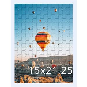 JCJMY 15x21.25 Puzzles Frame White, Wall Hanging 15 x 21.25 Picture Frame for 15 by 21.25 Poster Photo Canvas Picture Puzzles with Shatter Resistant Plexiglass, White