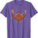 Funny 67 Thanksgiving Shirt Middle School 6 7 Funny 67 Meme T-Shirt (Purple, L)