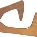 SHISEDECO Mid Century Modern Triangle Coffee Table Legs/Feet Only, 2 Pieces Interlocking Center Solid Wood Base, for Living Room, Leisure Area, Patio, Study etc. (Light Walnut)