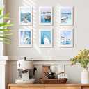 HappyHapi 4x6 Picture Frame Set of 5, White Photo Frames Display Photo 3.5x5 with Mat or 4x6 Without, Gallery Wall Frame Set for Wall or Tabletop Display (White)
