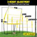 Volleyball Training Equipment, Adjustable Height Volleyball Net for Backyard Training - Portable Outdoor Volleyball Set with Durable Net & Tool-Free Setup for Serving, Hitting, and Spiking Practice