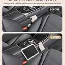 Bylikeho 2 Pack Car Seat Gap Filler,Car Gap Filler,Car Accessories Car Seat Gap Filler Organizer,Prevent Things from Falling Between Seat and Center Console,Universal Gap Filler for Car(Black)