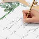 Large Desk Calendar 2026 with Desktop Mat, Cabbrix Desk Pad Calendar 22 x 17 Inch Covering January 2026 to June 2027 for Home Office and School, Leaf