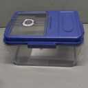 Bread Box For Kitchen Countertop, Airtight Bread Storage Container, Bread Keeper For Homemade Bread, Cookies, Cereal, Fruits, Large Blue.