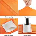 BDDC Table Covers for 6 Foot Tables, Orange Washable and Wrinkle Resistant Stretch Tablecloths Rectangle 6ft for Events, Wedding, Banquets, Parties