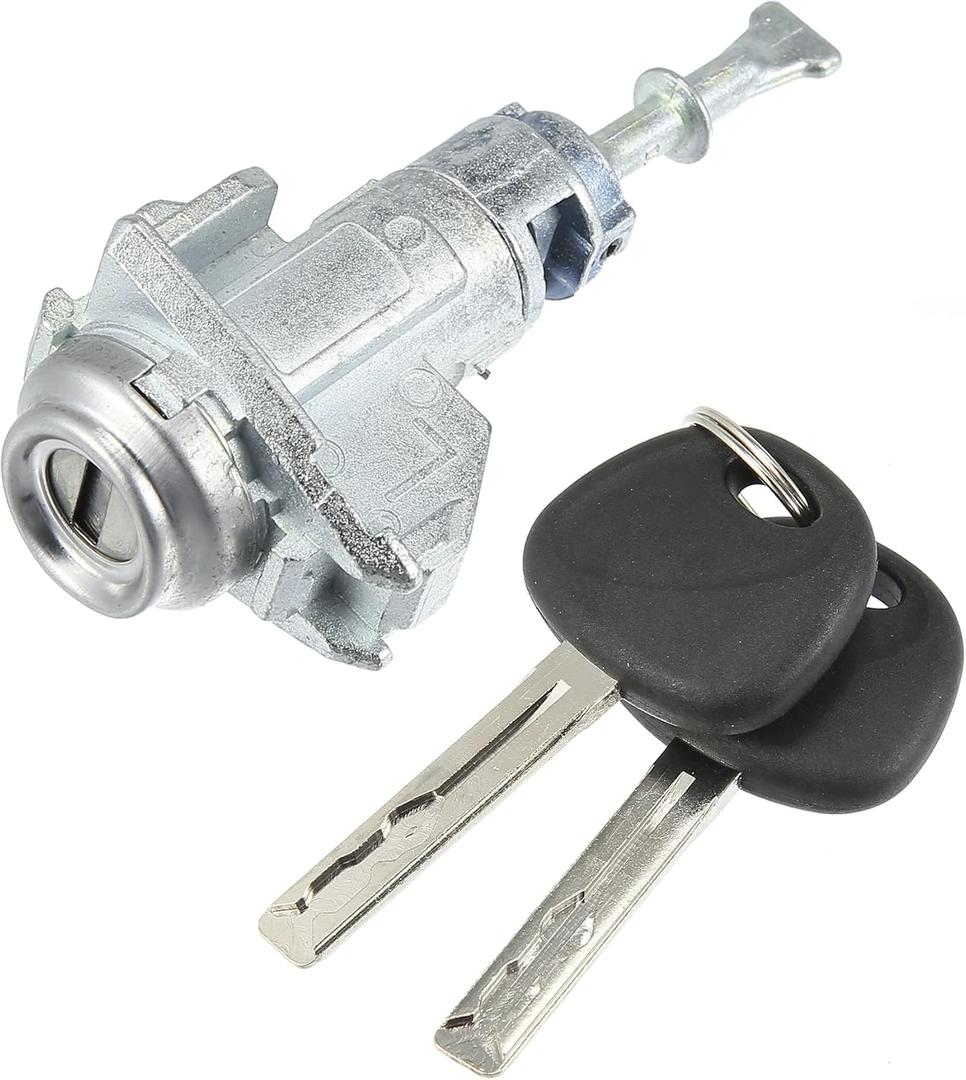 X AUTOHAUX 1 Set Door Lock Cylinder Set Kit with 2 Keys for Kia Optima 2011-2018 Left Driver Side Door Lock Set Tumbler with Key 819702TA00 81970-2TA00 LH Metal
