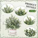 Der Rose 4 Pack Farmhouse Fake Plants Artificial Plants for Home Kitchen Office Desk Rustic Table Boho Aesthetic Room Decor Indoor