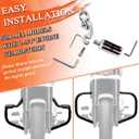 FOVPLUE 1.25" Highway Footpegs,Short Angled Adjustable Highway Pegs w/Mounts for Harley Touring Street Glide Electra Glide Road King Softail CVO Dyna Trike Sportster w/1-1/4" Engine Guard,Chrome#1