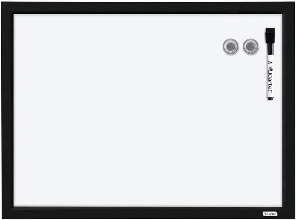 Quartet Magnetic Whiteboard, 17 x 23 inches White Board, Dry Erase Board, Black Frame (MWDW1723M-BK)